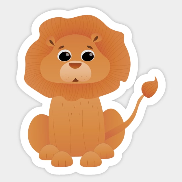 Cute lion Sticker by Lozovytska